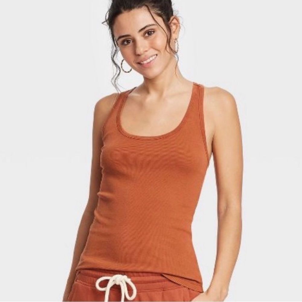 UNIVERSAL THREAD | NEW Copper Bangle Ribbed Racerback Tank Top Women’s Size XL